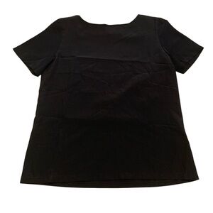 Vintage St Michael (M&S) Black Polyester Short Sleeve Top Blouse - Size 8